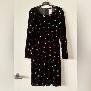 Modest Brooks Brothers Stretch Velvet Floral Dress